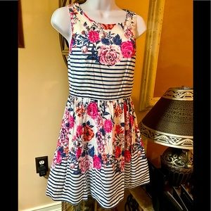 City Studio Floral Junios Fit & Flare Dress